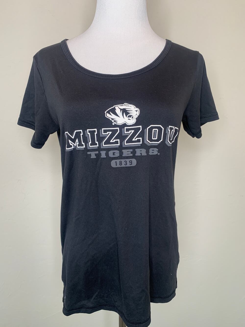 Champion T Shirt Mizzou Black Cross Back Powertrain Medium